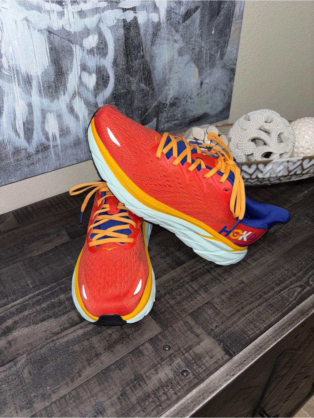 HOKA Clifton 8 'ST/ART Pack' running shoes WOMENS SZ 9.5